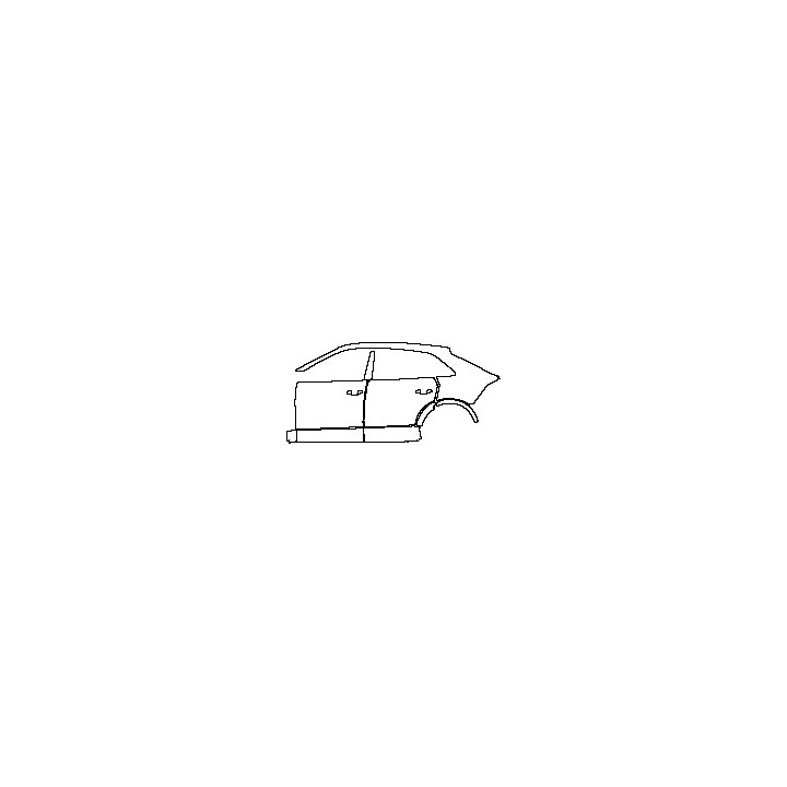 Audi Q8 Exterior 2020 - (left)Door+Side Skirt+Rear Fender (without roof rail)