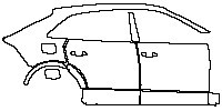 Audi Q8 Exterior 2020 - (right)Door+Side Skirt+Rear Fender (without roof rail)