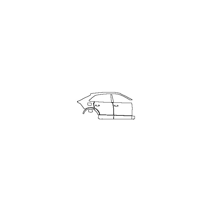 Audi Q8 Exterior 2020 - (right)Door+Side Skirt+Rear Fender (without roof rail)
