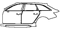 Audi A6 RS6 Avant 2013 - (left) Door+Side Skirt+Rear Fender