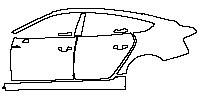 Audi A5 A5 Sportback 2017 - (left) Door+B Pillar+Rear Fender+Side Skirt
