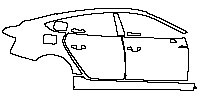 Audi A5 A5 Sportback 2017 - (right) Door+B Pillar+Rear Fender+Side Skirt