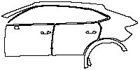 (left）Door+Side Skirt+Rear Fender