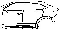(left) Door+Side Skirt+Rear Fender