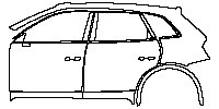 Audi Q5 Extended Wheelbase 2018 - (left) Door+Rear Fender+Side Skirt