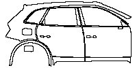 Audi Q5 Extended Wheelbase 2018 - (right) Door+Rear Fender+Side Skirt