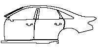 Audi A8 A8 (Standard Wheelbase) 2018 - (left) Door+Side Skirt+Rear Fender