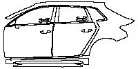 Audi A3 Sportback 2016 - (left) Door+B Pillar+Rear Fender+Side Skirt