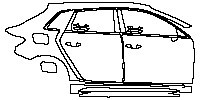 Audi A3 Sportback 2016 - (right) Door+B Pillar+Rear Fender+Side Skirt