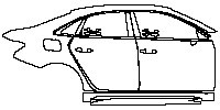 Audi A3 Sedan 2018 - (right) Door+Side Skirt+Rear Fender