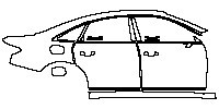 Audi A8 S8 (for Europe) 2013 - (right) Door+Side Skirt+Rear Fender