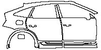 Audi Q5 Q5L Sportback (Extended Wheelbase) 2021 - (right) Door+Side Skirt+Rear Fender