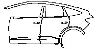 Audi Q4 e-tron Sportback 2022 - (left) Door+Rear Fender+Side Skirt