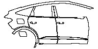 Audi Q4 e-tron Sportback 2022 - (right) Door+Rear Fender+Side Skirt