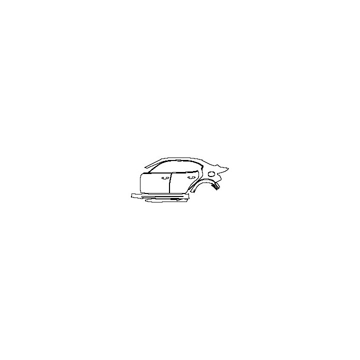 Alfa Romeo Giulia GTA 2022 - (left) Door+Rear Fender+Side Skirt