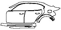 Alfa Romeo Giulia GTA 2022 - (left) Door+Rear Fender+Side Skirt