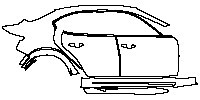 Alfa Romeo Giulia GTA 2022 - (right) Door+Rear Fender+Side Skirt