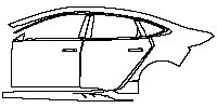 (left)Door+Side Skirt+Rear Fender