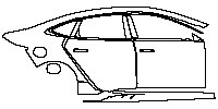 (right)Door+Side Skirt+Rear Fender