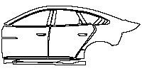 (left)Door+Side Skirt+Rear Fender