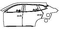 BYD Song Plus EV 2023 - (left) Door+Rear Fender+Side Skirt