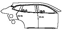 BYD Song Plus EV 2023 - (right) Door+Rear Fender+Side Skirt