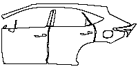 Lexus NX Base 2014 - (left) Door+BC Pillar+Rear Fender
