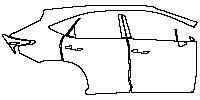 Lexus NX Base 2014 - (right) Door+BC Pillar+Rear Fender