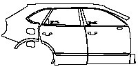 Bentley Bentayga Exterior 2016 - (right) Door+B Pillar+Rear Fender+Side Skirt (for Left Hand Drive,with ''V8'' emblem on front d