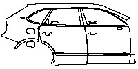 Bentley Bentayga Exterior 2021 - (right) Door+B Pillar+Rear Fender+Side Skirt (for Left Hand Drive,with V8 emblem on front door,