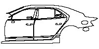 Bentley Flying Spur Speed 2025 - (left) Door+Rear Fender+Side Skirt