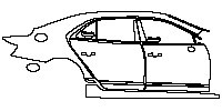 Bentley Flying Spur Speed 2025 - (right) Door+Rear Fender+Side Skirt