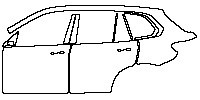 BMW X5 Standard Wheelbase 2014 - (left) Door+BC Pillar+Rear Fender