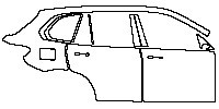 BMW X5 Standard Wheelbase 2014 - (right) Door+BC Pillar+Rear Fender