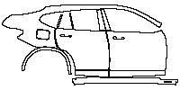 (right) Door+B Pillar+Rear Fender+Side Skirt