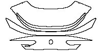 BMW 8 Series Coupe 2019 - Trunk Lid (with xDrive and 840i emblems, with spoiler.)