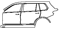 BMW X7 Exterior 2019 - (left) Door+B Pillar+Rear Fender+Side Skirt