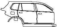 BMW X7 Exterior 2019 - (right) Door+B Pillar+Rear Fender+Side Skirt