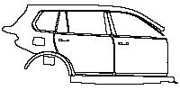 BMW X7 Exterior 2019 - (right) Door+B Pillar+Rear Fender+Side Skirt