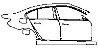 (right) Door+BC Pillar+Rear Fender+Side Skirt