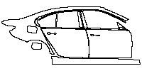 BMW 3 Series Sedan 2012 - (right) Door+BC Pillar+Rear Fender+Side Skirt