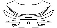 BMW 8 Series Coupe 2019 - Trunk Lid (with xDrive and M850i emblems)