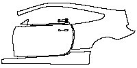BMW 8 Series Coupe 2019 - (left) Door+Rear Fender+Side Skirt (for Left Hand Drive)