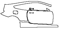 BMW 8 Series Coupe 2019 - (right) Door+Rear Fender+Side Skirt (for Left Hand Drive)