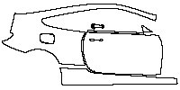 BMW 8 Series Coupe 2019 - (right) Door+Rear Fender+Side Skirt (for Right Hand Drive)