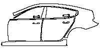 BMW 8 Series Gran Coupe 2019 - (left) Door+B Pillar+Rear Fender+Side Skirt (for Right Hand Drive)