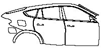 BMW X6 X6 M 2010 - (right) Door+B Pillar+Rear Fender