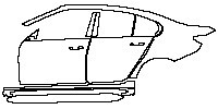 BMW 3 Series Sedan 2014 - (left) Door+B Pillar+Rear Fender+Side Skirt
