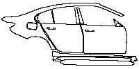 BMW 3 Series Sedan 2014 - (right) Door+B Pillar+Rear Fender+Side Skirt