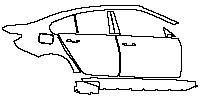 BMW 3 Series Sedan 2014 - (right) Door+BC-Pillar+Side Skirt+Rear Fender (with M Peformance Package)